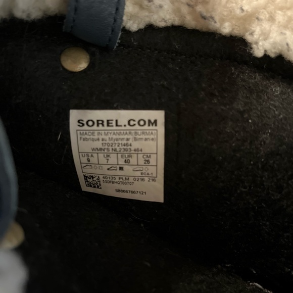 Sorel‎ Joan of Arctic Size 9 Boots Shearling Blue Suede - Picture 6 of 7